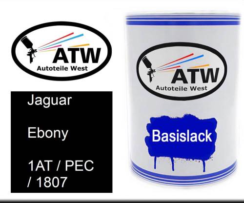 Jaguar, Ebony, 1AT / PEC / 1807: 500ml Lackdose, von ATW Autoteile West.